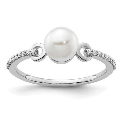 14K white gold diamond ring
