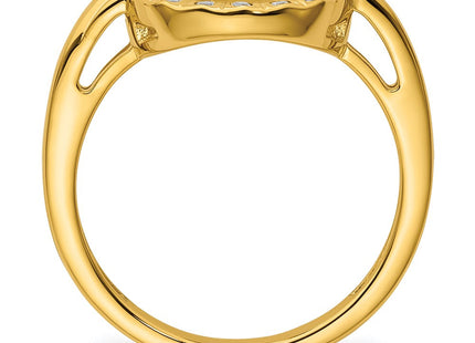 14K Polished Diamond Open Circle Fashion Ring (Style RM10205-008-YAA)