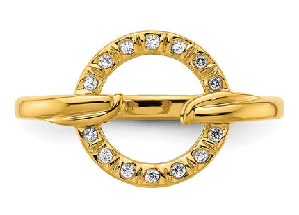 14K Polished Diamond Open Circle Fashion Ring (Style RM10205-008-YAA)