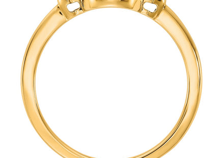 14K gold diamond circle ring