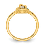 14K Diamond with 3 Birthstone Mother/Child Ring Semi-mount view