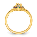14K Diamond with 8 Birthstone Mother/Child Ring Semi-mount view