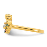 14K Diamond with 8 Birthstone Mother/Child Ring Semi-mount view