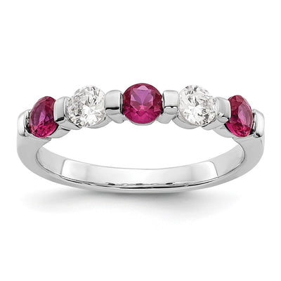 14K white gold diamond band