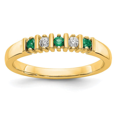 14K yellow gold diamond band