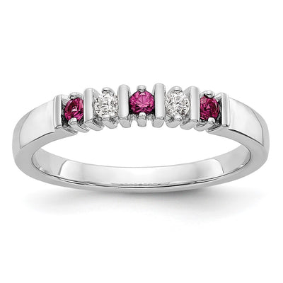 14K white gold diamond band