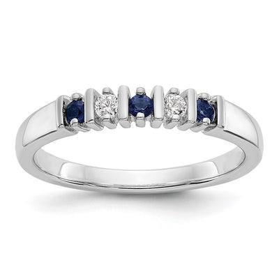 14K white gold diamond band