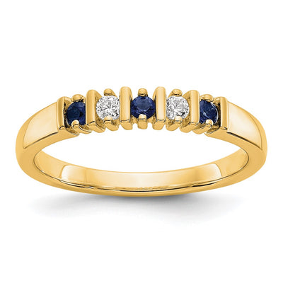 14K yellow gold diamond band