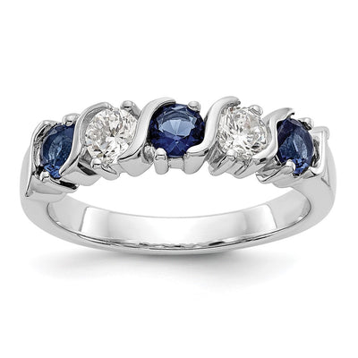 14K white gold diamond band