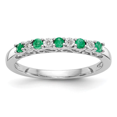 14K white gold diamond band