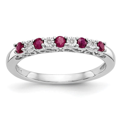 14K white gold diamond band