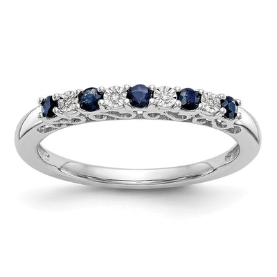 14K white gold diamond band