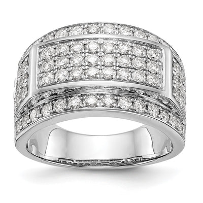 14K white gold diamond band
