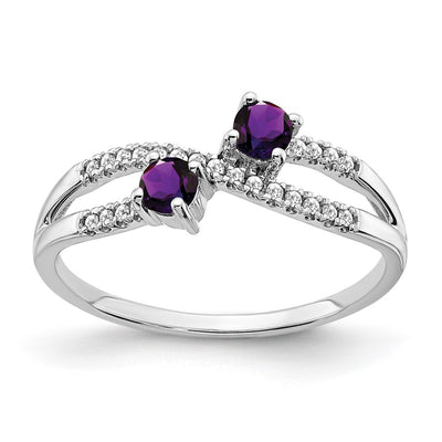 14K white gold diamond ring