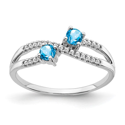 14K white gold diamond ring