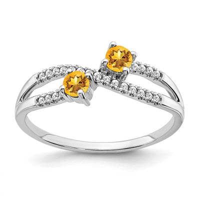 14K white gold diamond ring