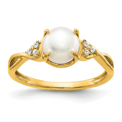 14K gold diamond ring