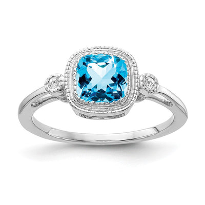 14K white gold diamond ring