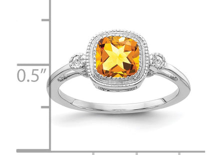 14K white gold diamond ring, alternate view