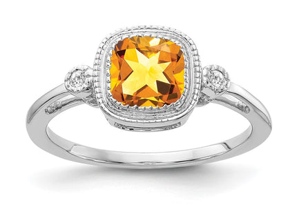 14K white gold diamond ring