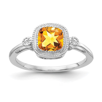 14K white gold diamond ring