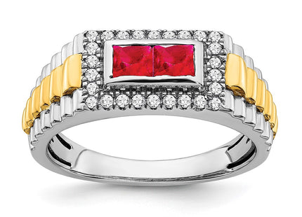 14k Two-tone Rings Style RM3681 - Classique Jewelry Inc.