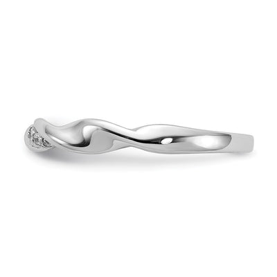 14K White Gold Diamond Fancy Twist Ring