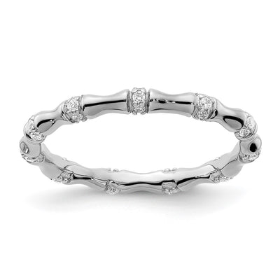 14K white gold diamond ring