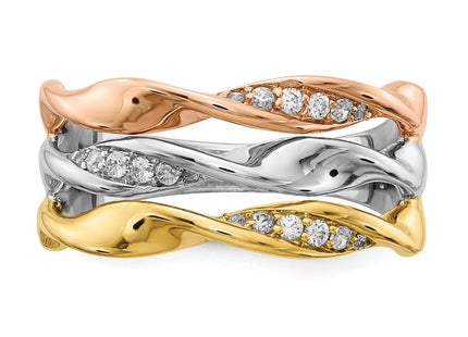14k Tri-Color Rings Style RM3887 - Classique Jewelry Inc.