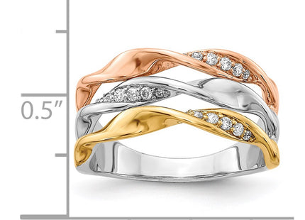 14k Tri-Color Rings Style RM3887 - Classique Jewelry Inc.