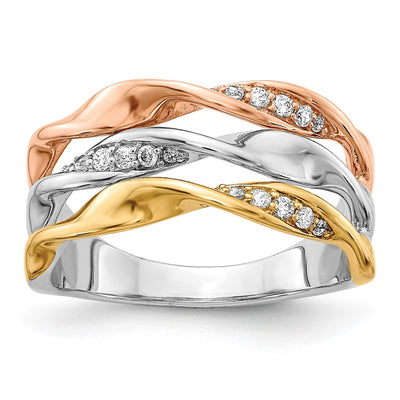 14K gold diamond ring