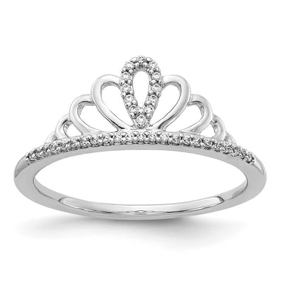 14K white gold diamond ring