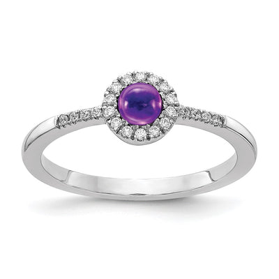 14K white gold diamond ring