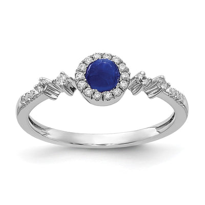 14K white gold diamond ring