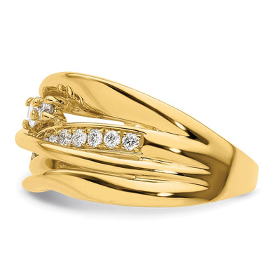 14K Fancy Diamond Ring
