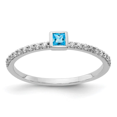 14K white gold diamond ring