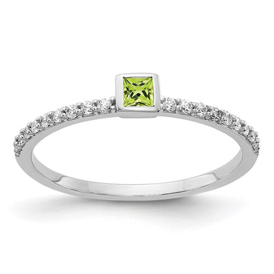 14K white gold diamond ring
