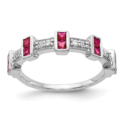 14K white gold diamond ring