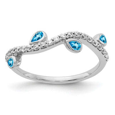 14K white gold diamond ring
