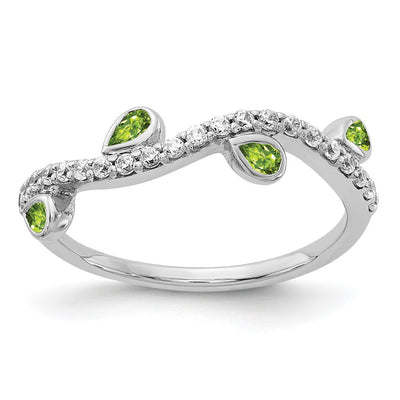 14K white gold diamond ring