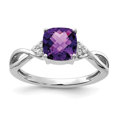 14K white gold diamond ring