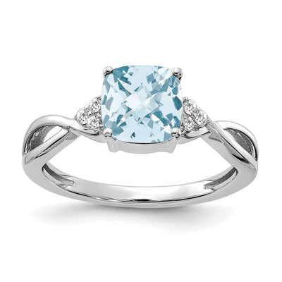 14K white gold diamond ring