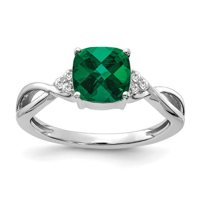 14K white gold diamond ring
