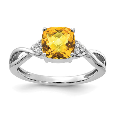 14K white gold diamond ring