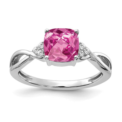 14K white gold diamond ring