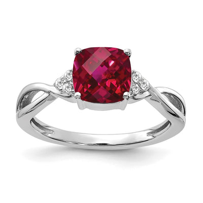 14K white gold diamond ring