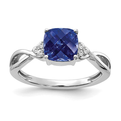 14K white gold diamond ring