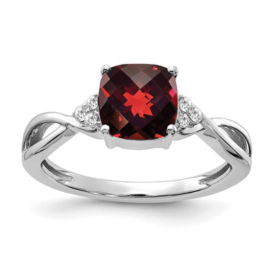 14K white gold diamond ring