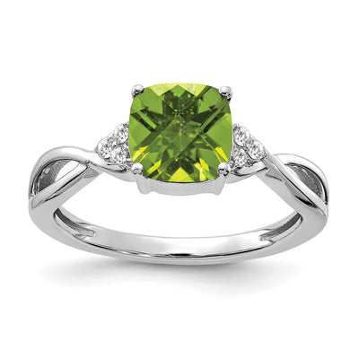 14K white gold diamond ring