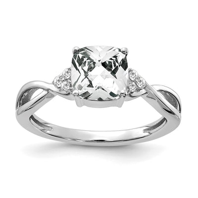 14K white gold diamond ring